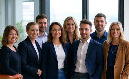 L’équipe Déménageurs Girard réunie dans les bureaux de Paris
